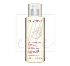 Clarins cleansing milk with gentian for combination to oily skin - 400ml