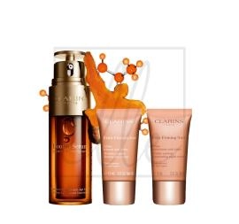 Clarins double serum & extra firming gift set (double serum - 50ml + extra firming jour - 15ml + extra firming nuit - 15ml)