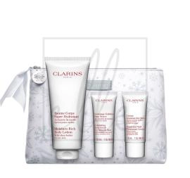 Clarins moisture rich body lotion collection