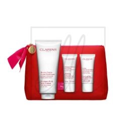 Clarins moisture rich body lotion holiday set